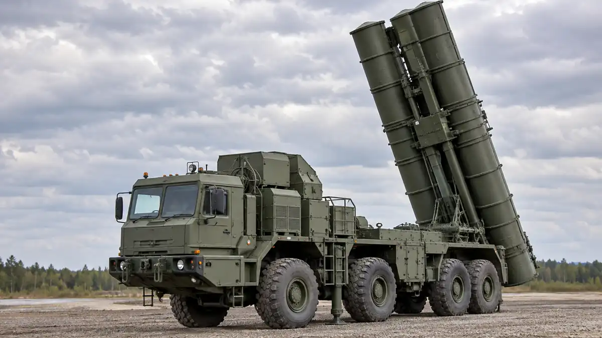 Военная ракетная установка находится на открытой площадке