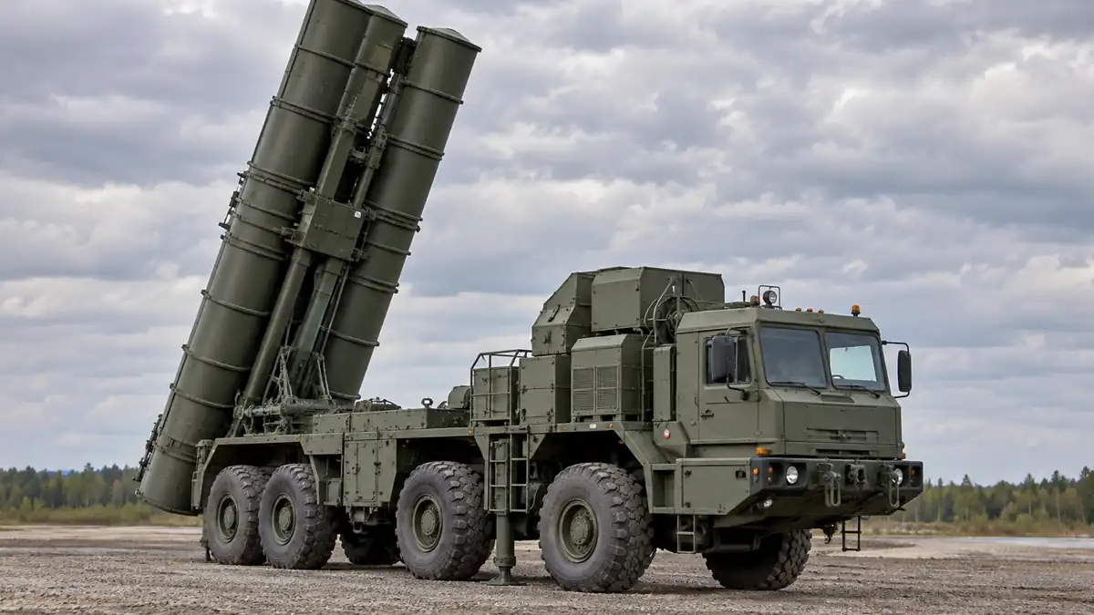 Военная ракетная установка находится на открытой площадке
